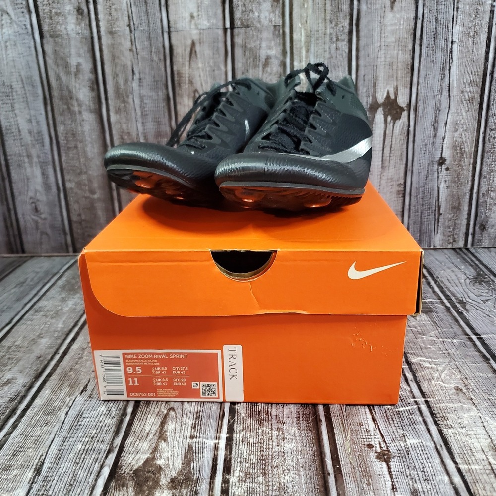 Nike Men's Zoom Rival Sprint Track & Field Cleats Black DC8753-001 Size 9.5